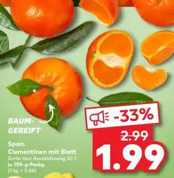 Kaufland Span. Clementinen mit Blatt Angebot
