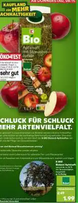 Kaufland Bio Apfelsaft mit Streuobstäpfeln Angebot