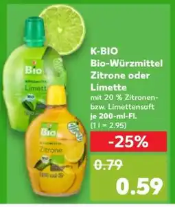 Kaufland K-BIO Bio-Würzmittel Zitrone oder Limette Angebot