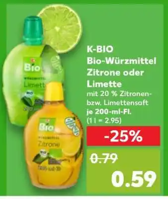 Kaufland K-BIO Bio-Würzmittel Zitrone oder Limette Angebot