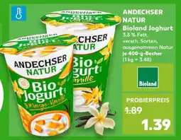 Kaufland ANDECHSER NATUR Bioland Joghurt Angebot