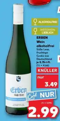 Kaufland ERBEN Wein alkoholfrei Angebot