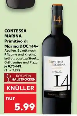 Kaufland CONTESSA MARINA Primitivo di Marina DOC 14 Angebot