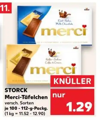 Kaufland Merci-Täfelchen Angebot