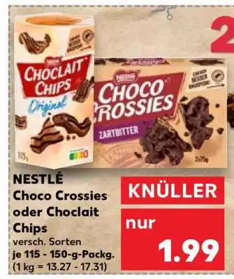 Kaufland Nestlé Choco Crossies oder Choclait Chips Angebot