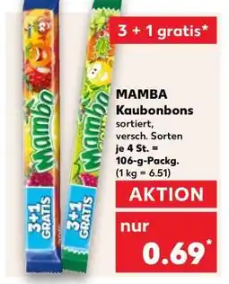 Kaufland MAMBA Kaubonbons Angebot