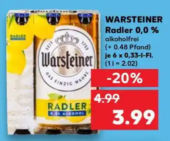 Kaufland WARSTEINER Radler 0,0 % Angebot
