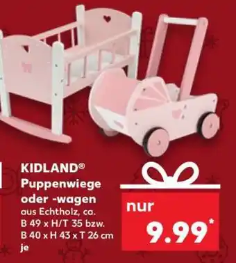 Kaufland KIDLAND Puppenwiege oder -wagen Angebot