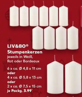 Kaufland LIV&BO Stumpenkerzen Angebot