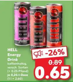 Kaufland HELL Energy Drink Angebot