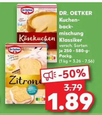Kaufland DR. OETKER Kuchenbackmischung Klassiker Angebot