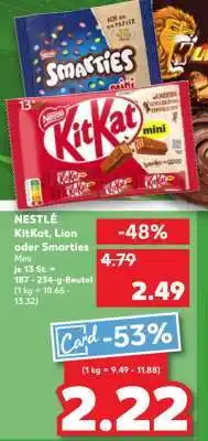 Kaufland NESTLÉ KitKat, Lion oder Smarties Mini Angebot