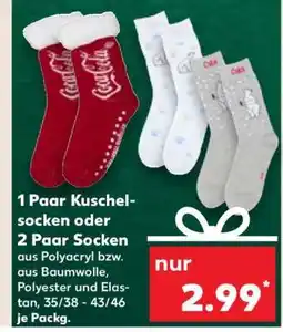 Kaufland 1 Paar Kuschelsocken oder 2 Paar Socken Angebot