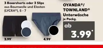 Kaufland OYANDA /TOWNLAND Unterwäsche je Packg Angebot