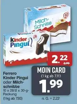 Famila Nord Ost Ferrero Kinder Pingui oder Milchschnitte Angebot