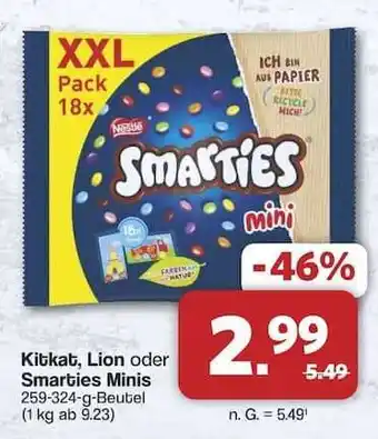 Famila Nord Ost KitKat, Lion oder Smarties Minis Angebot