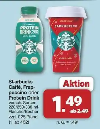 Famila Nord Ost Starbucks Caffè, Frappuccino oder Protein Drink Angebot
