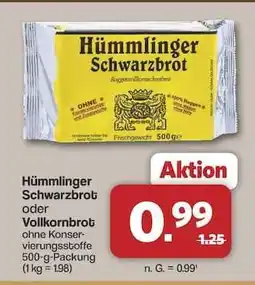 Famila Nord Ost Hümmlinger Schwarzbrot oder Vollkornbrot Angebot