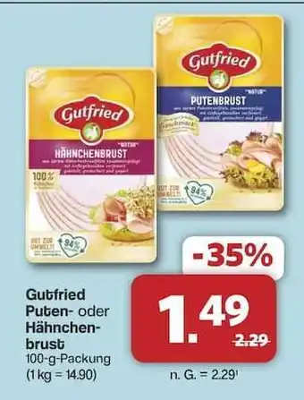 Famila Nord Ost Gutfried Puten- oder Hähnchenbrust Angebot