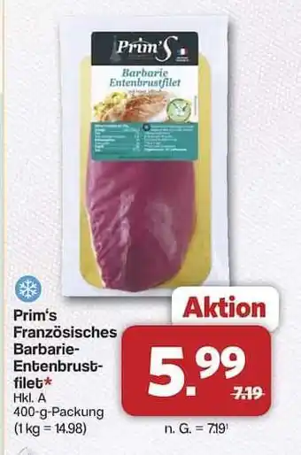 Famila Nord Ost Prim's Französisches Barbarie-Entenbrustfilet Angebot