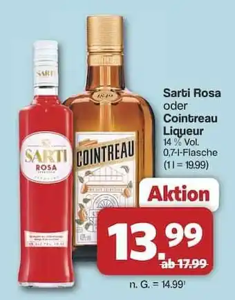 Famila Nord Ost Sarti Rosa oder Cointreau Liqueur Angebot