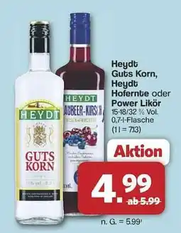 Famila Nord Ost Heydt Guts Korn, Heydt Hofernte oder Power Likör Angebot