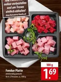 Famila Nord Ost Fondue-Platte Angebot