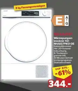 Famila Nord Ost SHARP Wärmepumpentrockner KD-NHA8S7PW21-DE Angebot