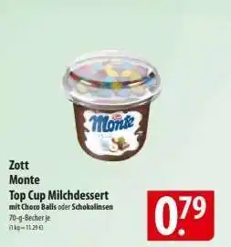 Famila Nord Ost Zott Monte Top Cup Milchdessert Angebot