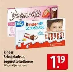 Famila Nord Ost Kinder Schokolade oder Yogurette Erdbeere Angebot