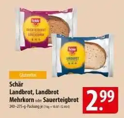Famila Nord Ost Schär Landbrot, Landbrot Mehrkorn oder Sauerteigbrot Angebot