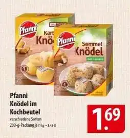 Famila Nord Ost Pfanni Knödel im Kochbeutel Angebot