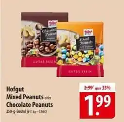 Famila Nord Ost Hofgut Mixed Peanuts oder Chocolate Peanuts Angebot