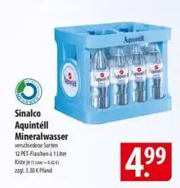 Famila Nord Ost Sinalco Aquintéll Mineralwasser Angebot