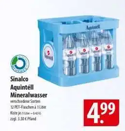 Famila Nord Ost Sinalco Aquintéll Mineralwasser Angebot