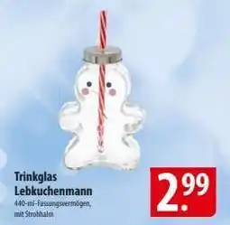 Famila Nord Ost Trinkglas Lebkuchenmann Angebot
