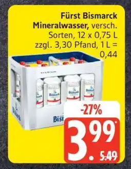 Edeka Fürst Bismarck Mineralwasser Angebot