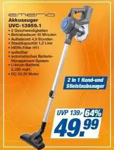Famila Nord Ost Emerio Akkusauger UVC-13959.1 Angebot