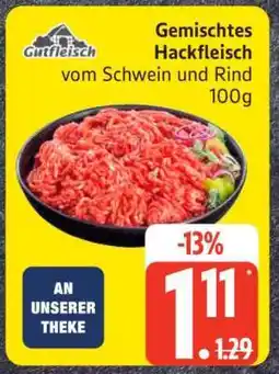 Edeka Gemischtes Hackfleisch vom Schwein und Rind 100g Angebot