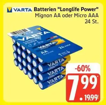 Edeka Varta Batterien „Longlife Power“ Angebot