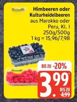 Edeka Himbeeren oder Kulturheidelbeeren Angebot