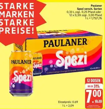 Edeka Paulaner Spezi Angebot
