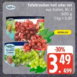 Edeka Tafeltrauben hell oder rot Angebot