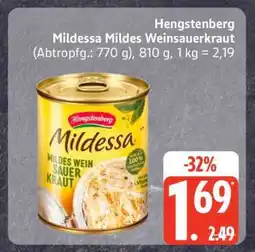 Edeka Hengstenberg Mildessa Mildes Weinsauerkraut Angebot