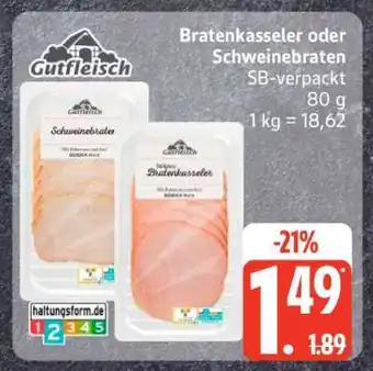 Edeka Bratenkasseler oder Schweinebraten Angebot