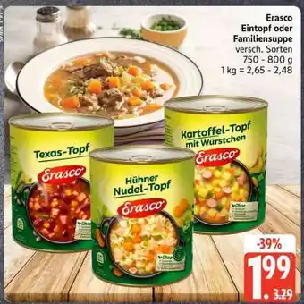 Edeka Erasco Eintopf oder Familiensuppe Angebot