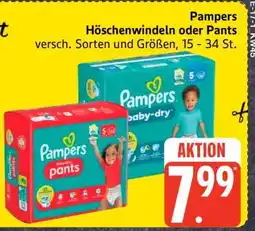 Edeka Pampers Höschenwindeln oder Pants Angebot