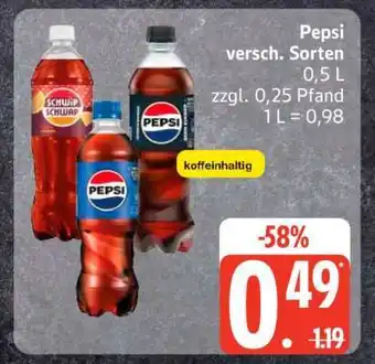 Edeka Pepsi versch . Sorten Angebot