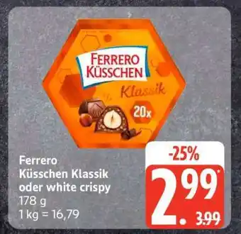 Edeka Ferrero Küsschen Klassik oder White Crispy Angebot