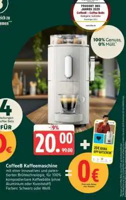 Edeka CoffeeB Kaffeemaschine Angebot